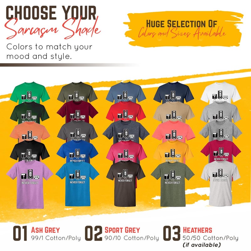Feelin Good Tees Never Forget Graphic Novelty Sarcastic Funny T Shirt M Charcoal - Image 3